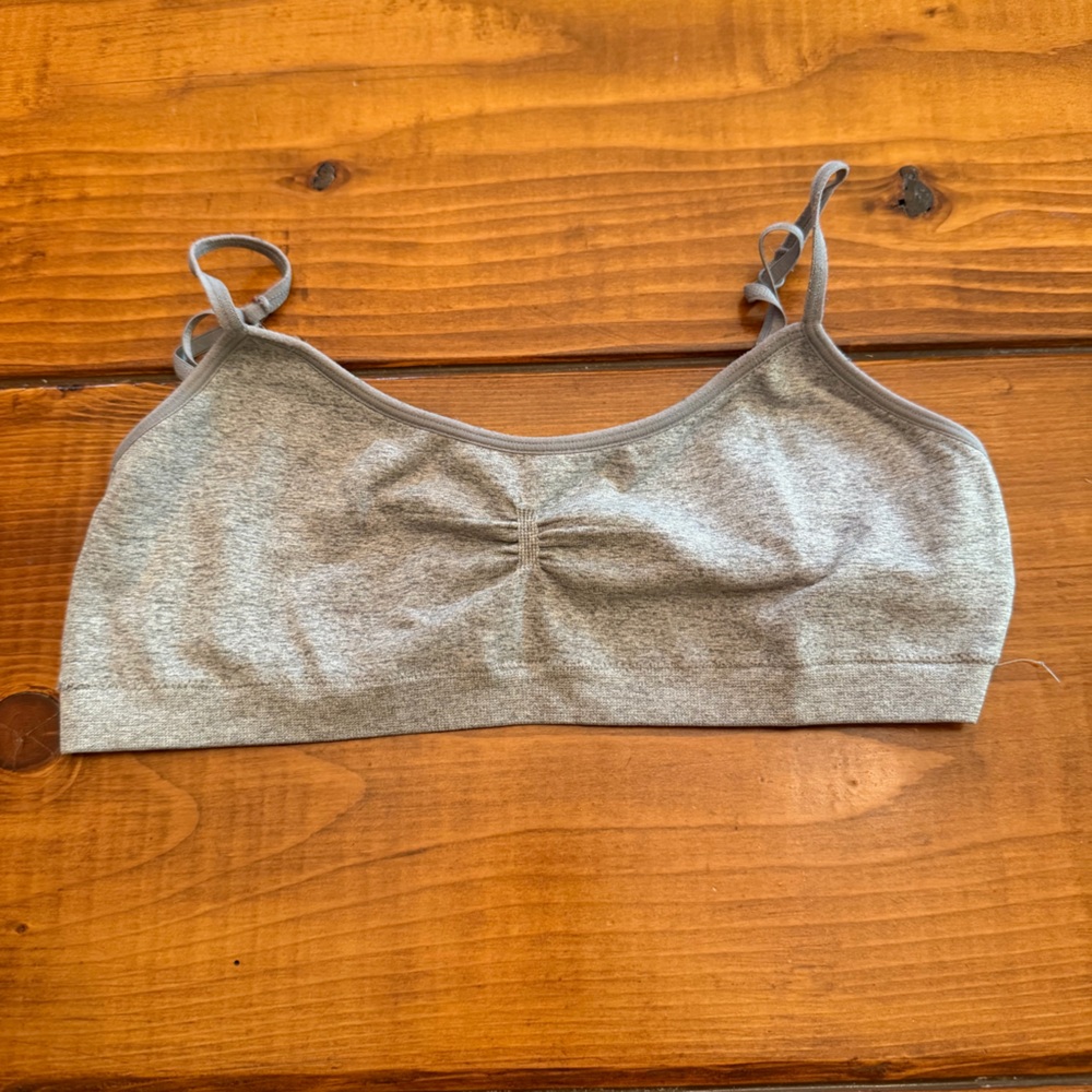 Gray Bralette with Adjustable Straps